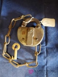 Baltimore & Ohio Railroad Lock With Key