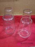 Lot Of Four Clear Railroad Lantern Globes