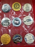 Nine Railroad Badges