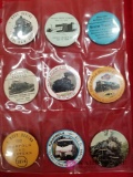 Nine Railroad Badges