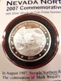 2007 Nevada Northern Railway Centennial Coin