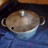Silver Soldered Bowl With Lid Marked Chesapeake & Ohio