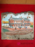 Railroad Depot On Slate