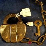 New York Central Railroad Lock With Key