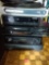 Lot of 5 VHS and DVD players c1