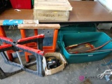 tools including saw horses, hand saws,.c1