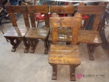 5 wood chairs b1