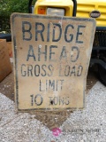 30 in bridge ahead sign b1