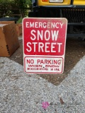 18 in emergency snow street sign b1