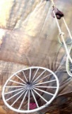 Vintage Wagon Wheel and pulley B1