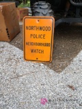 12 in Northwood police neighborhood watch sign b1