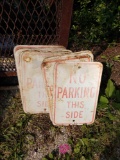 Lot of 12 no parking this side signs b1