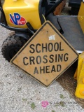 School crossing ahead sign b1