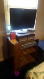 Samsung TV with DVD player and stand
