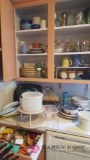 Kitchen lot right side of sink dishes and miscellaneous