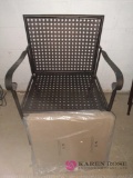 Large metal patio chair