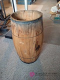30 inch tall wood barrel