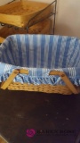 Longaberger basket with blue cloth liner 2000