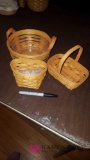 3 small Longaberger baskets 2001