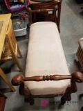 Long Wooden Bench With Cushion