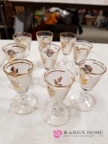 Vintage Libbey Glass - Golden Foliage Glasses