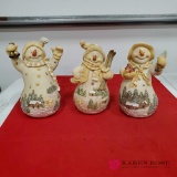 Three Festivel Snowmans