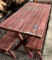 Picnic table with benches