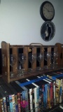 Lombardi wine rack with glasses