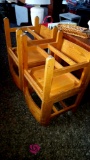 4 oak wooden chairs