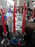 Glass Candle stick holders