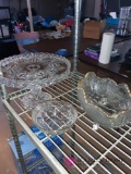 Glass cake plate lot