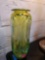 Signed 12 inch tall glass vase