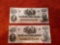 2 Confederate States of America $100 bills