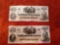 Two Confederate States of America $100 bills