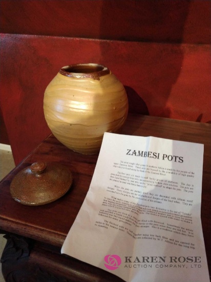 9 inch tall Zambesi pottery pot