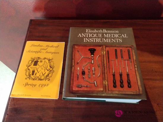 Antique medical instruments book and catalog