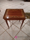 18 inch by 15 inch small table with opening top BS