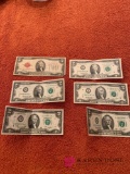 6 two dollar bills