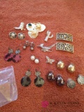 Costume jewelry earrings and pins