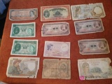 Assorted foreign paper money