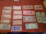 Assorted miscellaneous foreign paper money