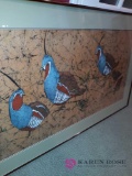 Framed quail picture (office)