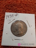 1935 P liberty quarter