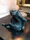 5 inch tall pewter monkey