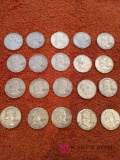 1956 to 1959 Franklin liberty half dollars