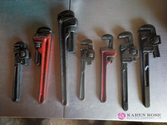 Pipe wrench lot of 7