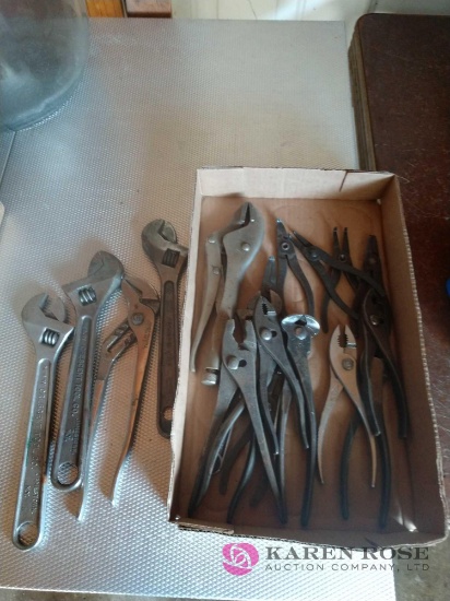 Pliers and adjustable wrenches