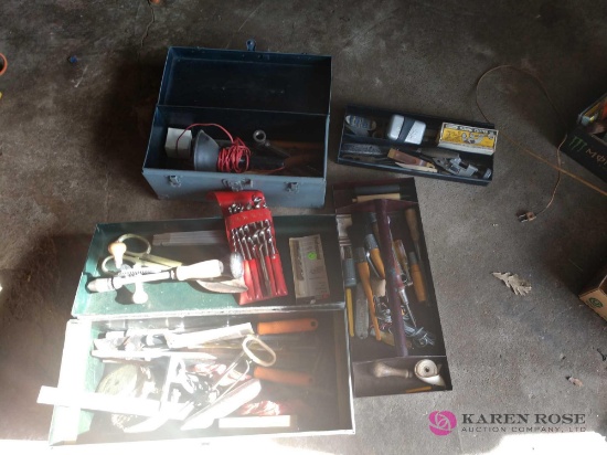2 tool boxes with contents