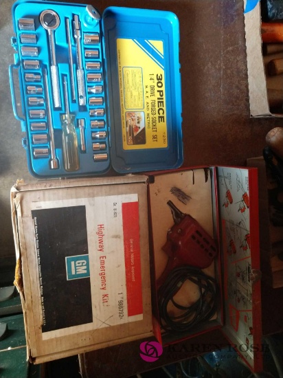 Socket set highway emergency kit and wen soldering gun