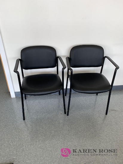 Two waiting room chairs